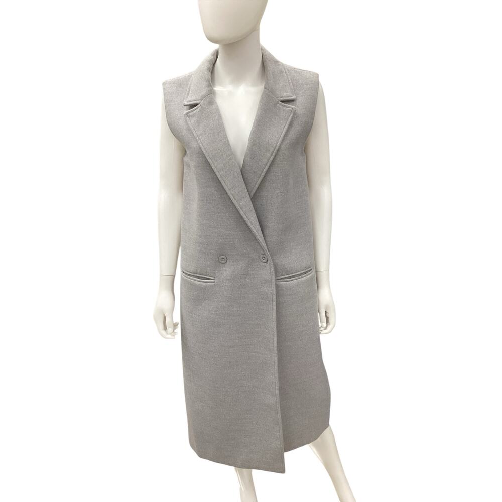 The Fifth Vest Women’s Size M Long Sleeveless Soft Pockets Contemporary Gray